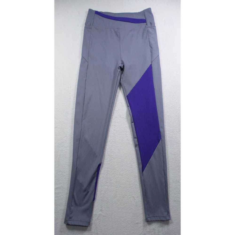 Gymshark Leggings Womens Size Large Gray Purple Asymmetric High Rise Crossover